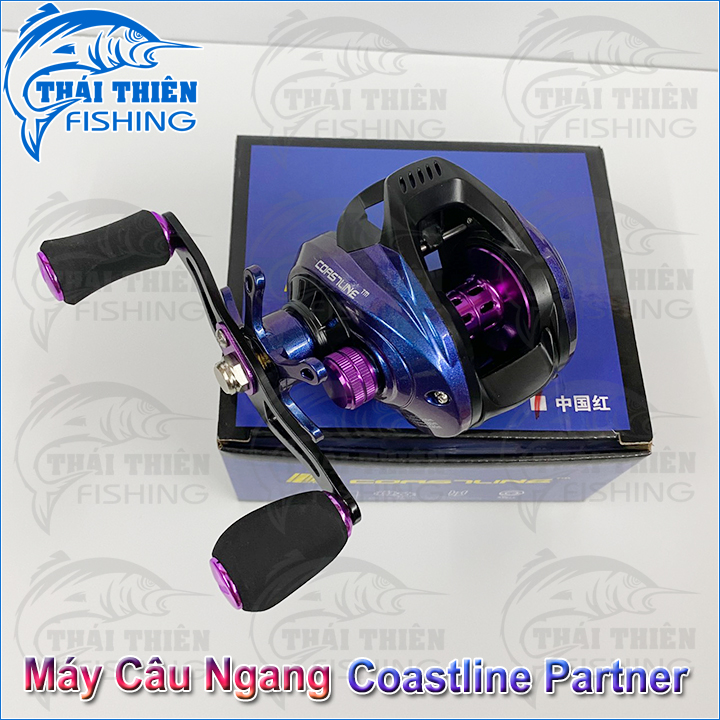 Máy Câu Ngang Coastline Partner 8.0:1 Tay Quay Trái Dùng Lure Cá Lóc, Chẽm, Mú