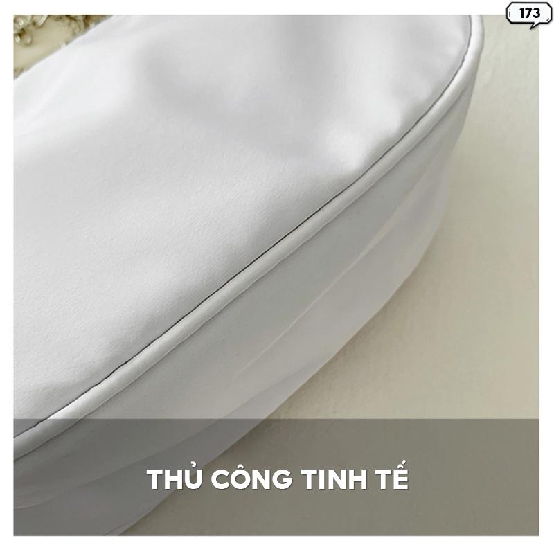 Túi Xách Nữ Da Pu Cao Cấp Size 23 Có Quai Đeo Vai Thời Trang Màu Trắng Đen 173