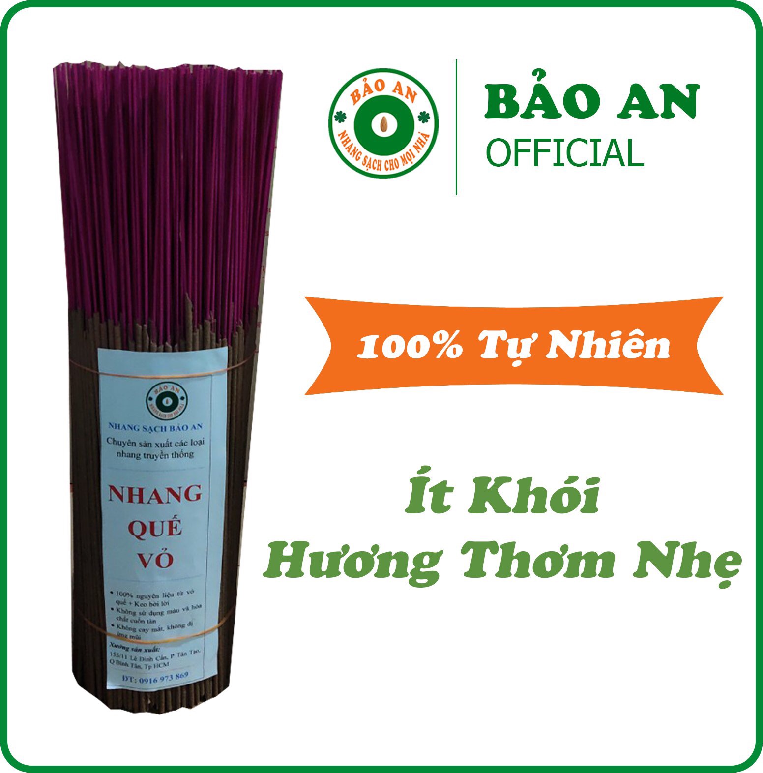 Nhang sạch Vỏ quế bó 1kg