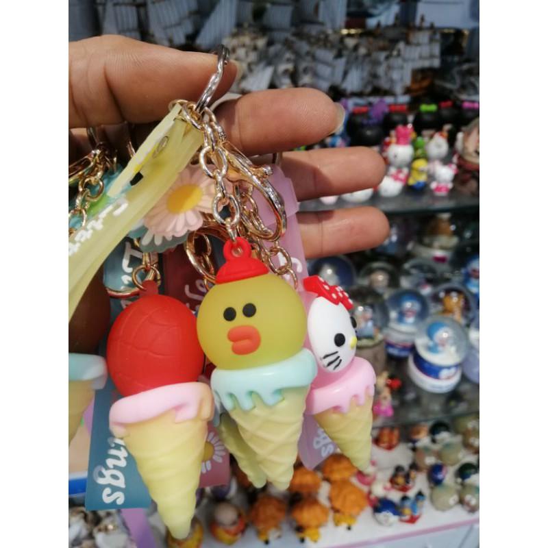 MÓC KHÓA LY KEM SILICON CÓ ĐÈN