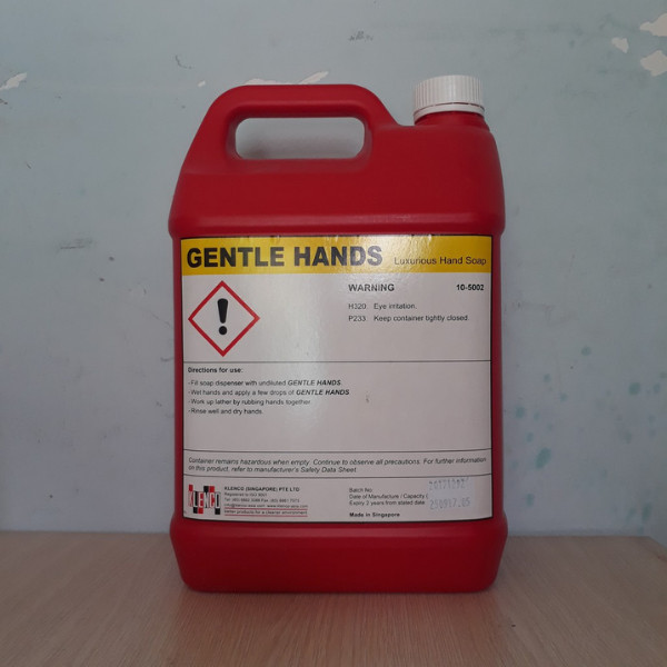Nước rửa tay cao cấp  Gentle Hands can 5lit  nhập khẩu từ Klenco Singapore
