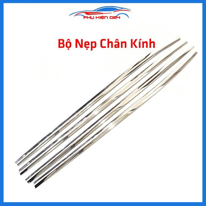 Bộ nẹp viền chân kính cong kính Hyundai i10 Sedan 2014-2021 Inox sáng bóng chuẩn form xe