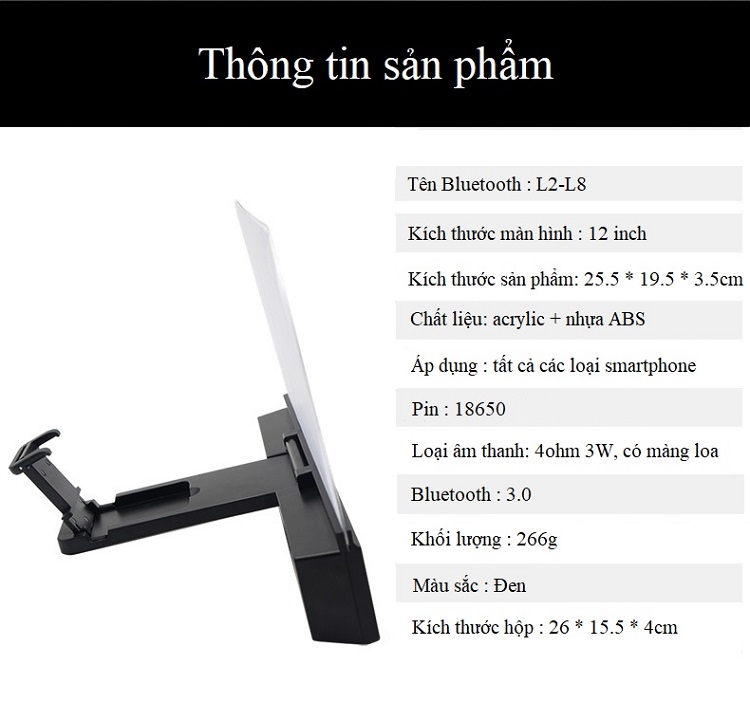 Bộ khuếch đại màn hình điện thoại kiêm loa mini L2