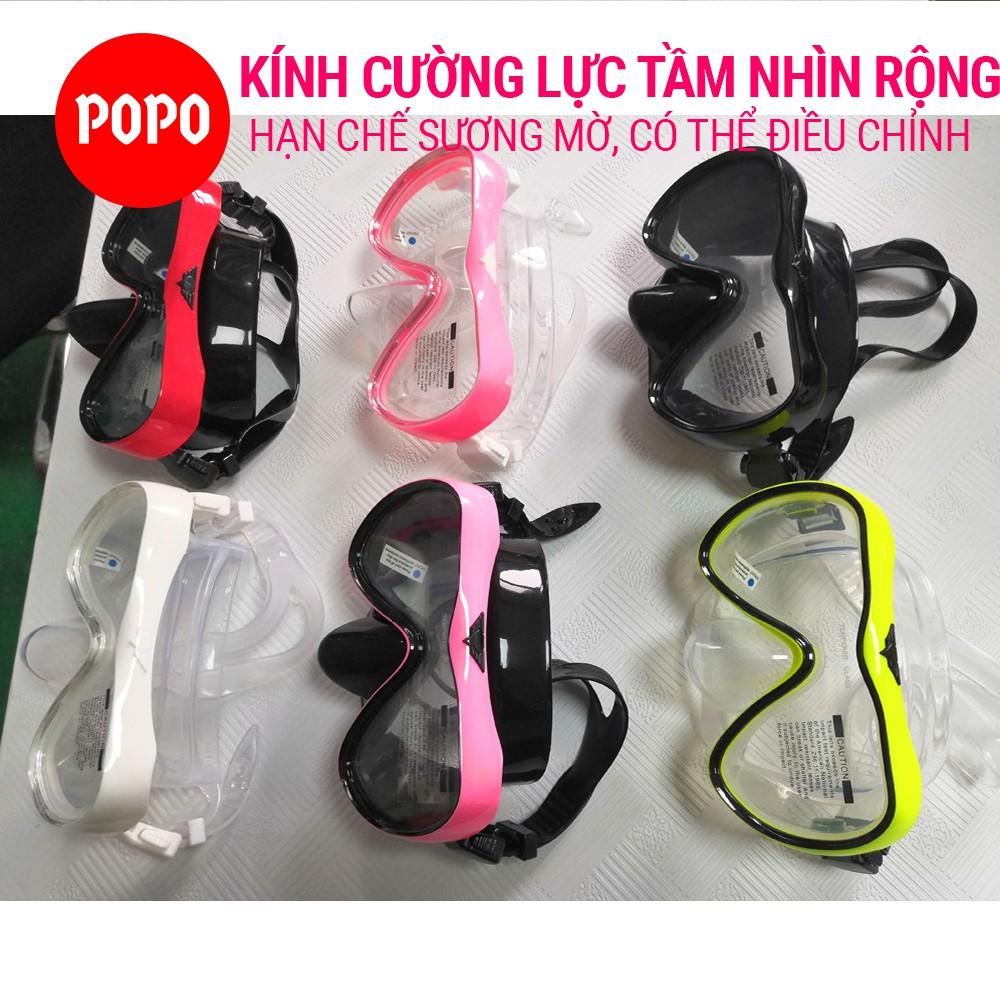 Kính lặn ống thở lặn biển POPO với mắt kiếng lặn cường lưc, cản tia UV