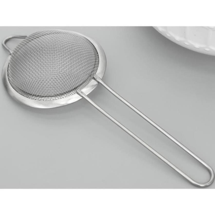 Vợt Rây bột inox lọc trà cafe có tay cầm làm bánh vắt chanh inox - Dụng Cụ Lọc Bột Rây Lọc Sifter Lưới Lọc