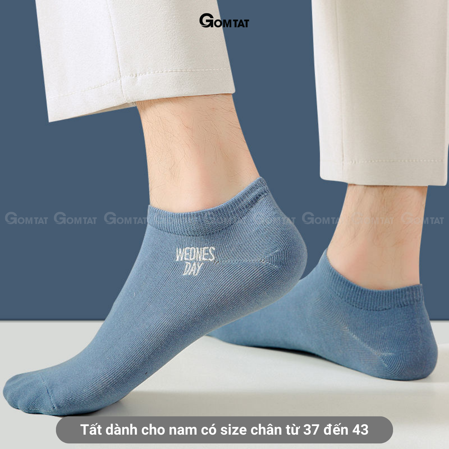 Set 7 đôi tất nam cổ ngắn chất liệu cotton cao cấp, vớ nam cổ thấp set 7 đôi sử cả tuần - VOTUNAM02