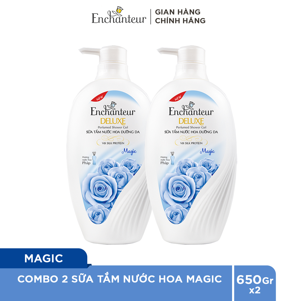 Combo 2 Sữa tắm hương nước hoa Enchanteur Magic 650gr/ Chai