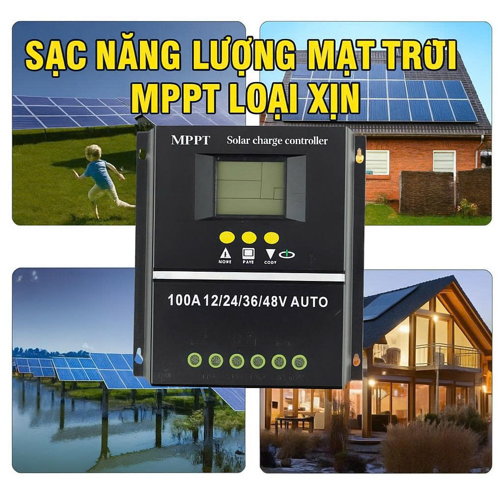 Bộ Sạc Năng Lượng Mặt Trời 80A MPPT Tự Động – Siêu Bền, Bảo Vệ Toàn Diện, Hiệu Suất 99%