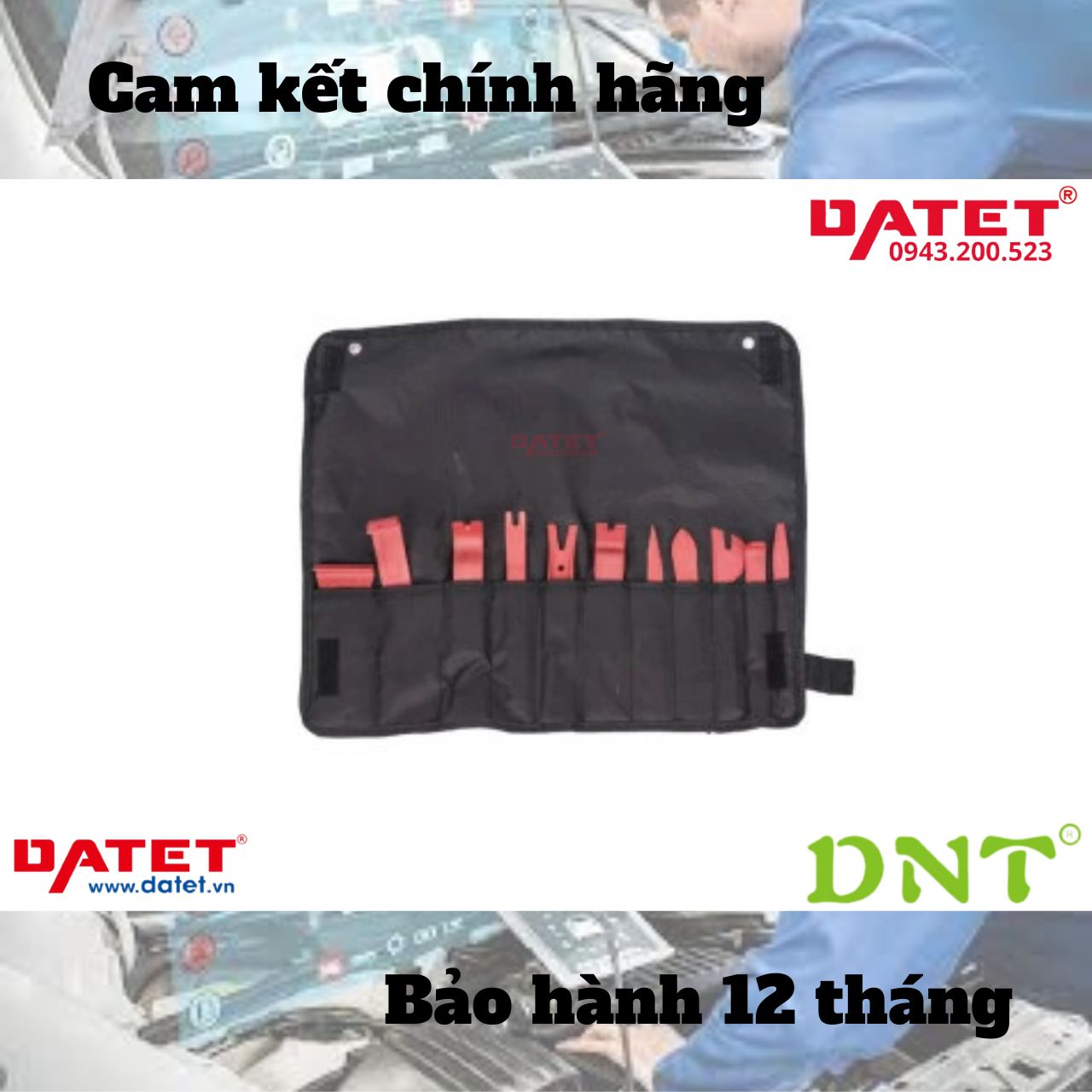 Bộ thanh tháo ốp nhựa nội thất ô tô 11 chi tiết DN-F1011
