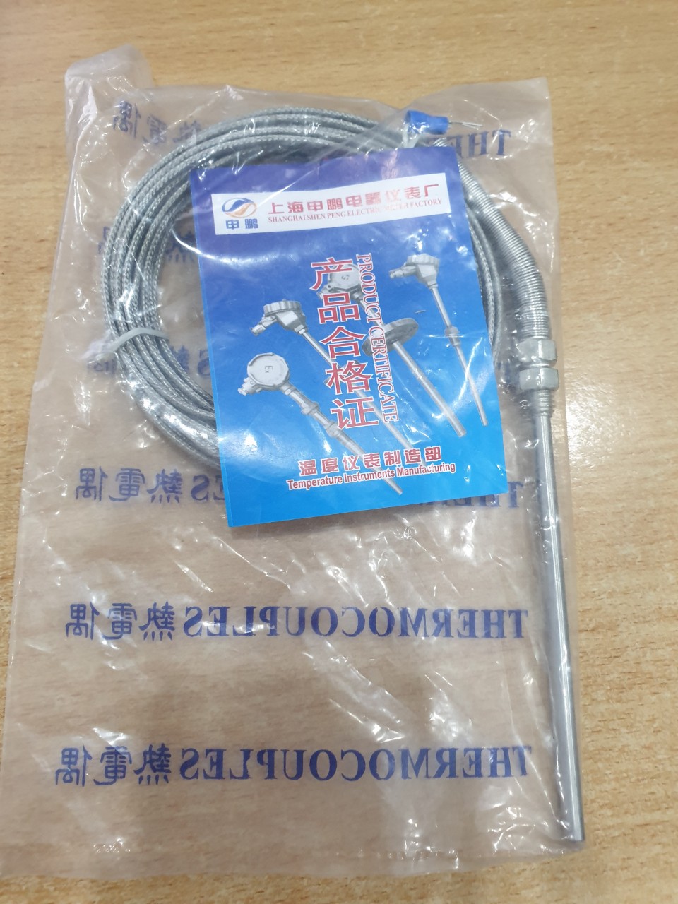 Can nhiệt K, phi 5 đầu dò 10Cm dây dài 5M