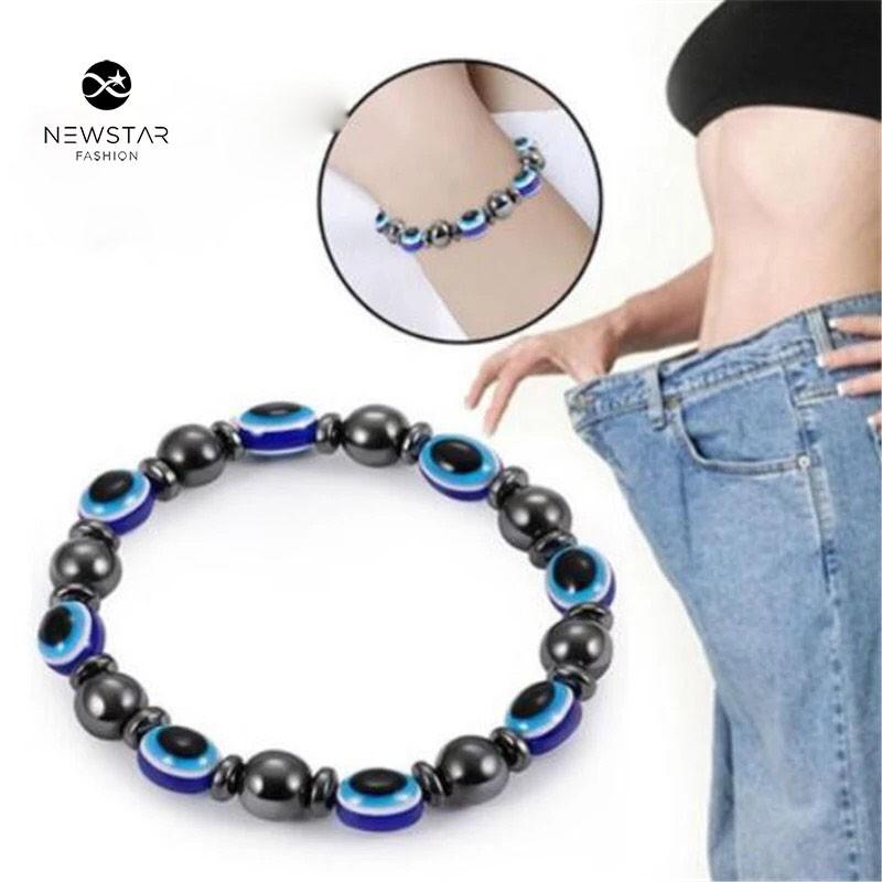 Vòng Đeo Tay Trị Liệu Giúp Giảm Cân, Vòng Đá Mắt Mèo Hỗ Trợ Giảm Cân, Vòng Đeo Tay Hematite Hỗ Trợ Giảm Cân Cho Nữ & Nam
