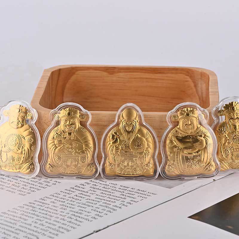 Bộ 5 Thần Tài Ngũ Phúc Lâm Môn Mạ Vàng 24k Cao Cấp, Quà Tết Sang Trọng Và Đẳng Cấp