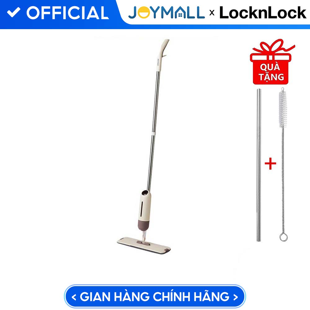 Cây Lau Nhà Dạng Xịt Nước Capsule Spray Mop Lock&Lock ETM472 Hàng Chính Hãng Tặng Thêm 1 Bông Lau Và Combo Ống Hút + Cọ Rửa