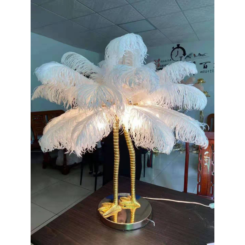 Lông Đà Điểu Màu Trắng Tự Nhiên 35-40CM Dùng Trang Trí Cho Tiệc Cưới,Spa...