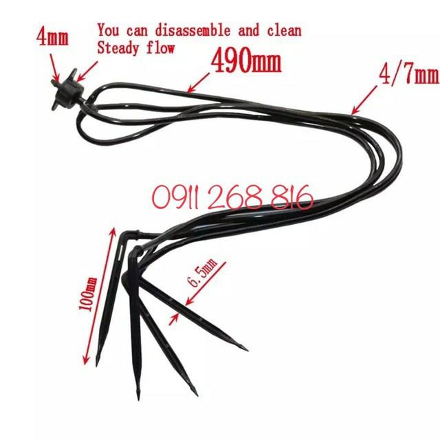 Bộ tưới nhỏ giọt bù áp 4 que cắm