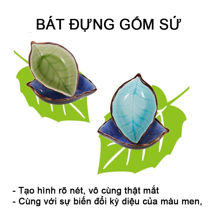 Đĩa đựng gia vị bằng gốm sứ hình xinh xắn