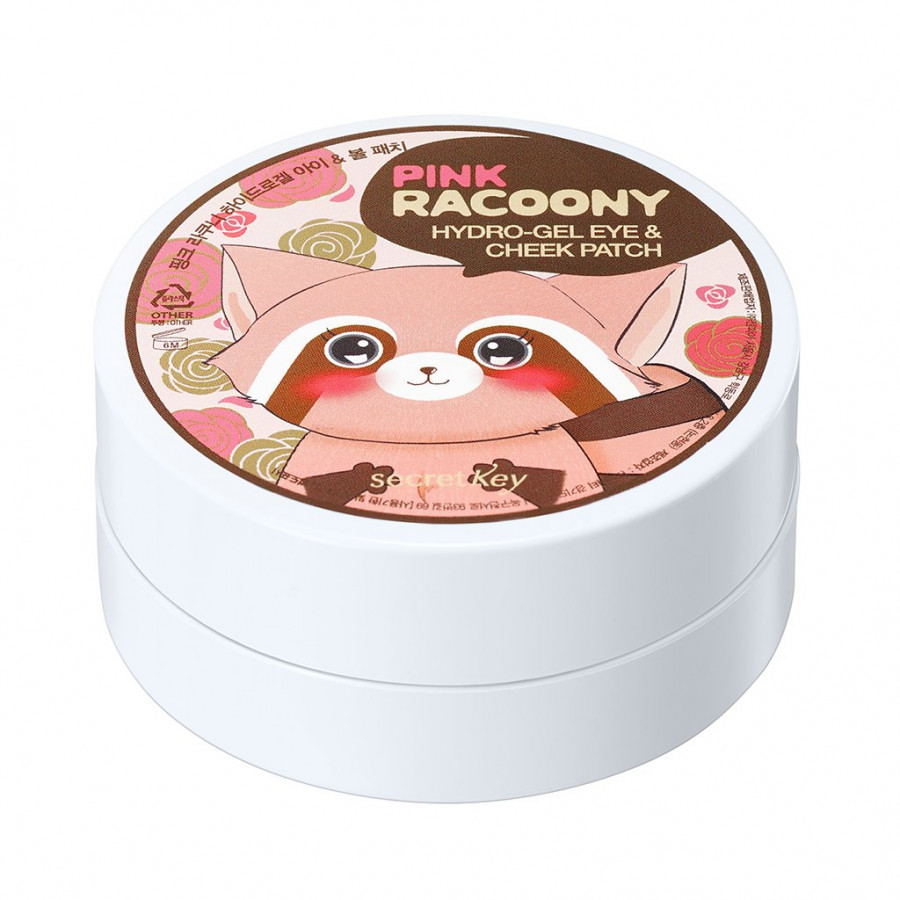 Hộp 30 Miếng Mặt Nạ Dưỡng Vùng Mắt và Má Secret Key Pink Racoony Hydro-Gel Eye &amp; Cheek Patch