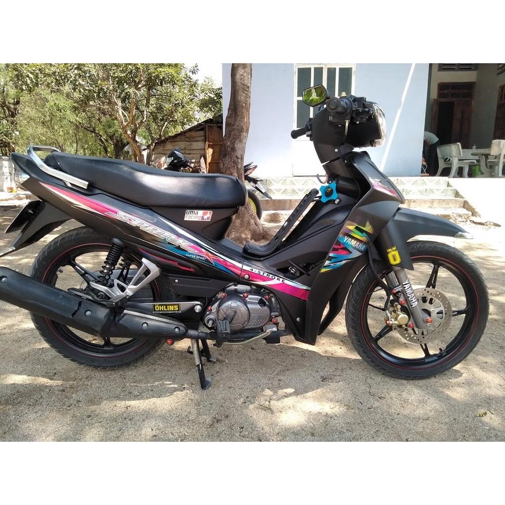 Tem sirius 110 spark hồng đen crom