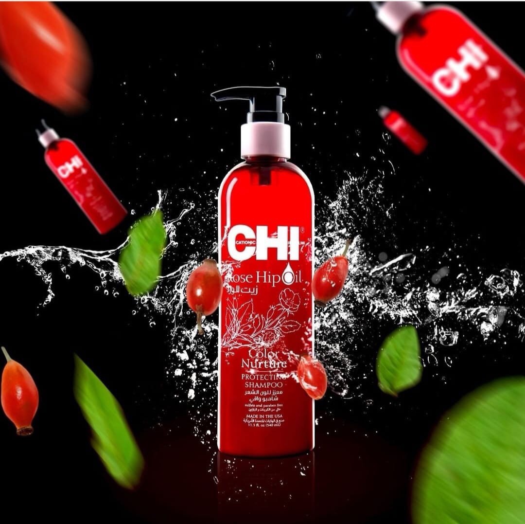 Dầu gội CHI Rose Hip Oil Color Nature giữ màu tóc nhuộm Mỹ 340ml