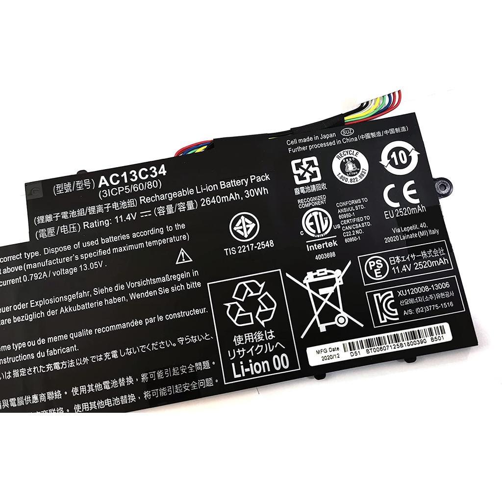Pin Tương Thích Cho Laptop Acer V5-122 Ac13C34 3 Cell Aspire V5-122P V5-132 E3-111 E3-112 Es1-111M TEEMO PC TEBAT189 Hàng Nhập Khẩu
