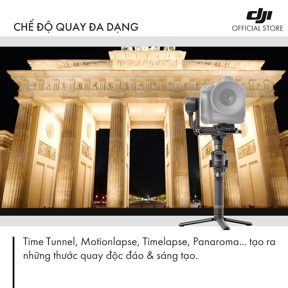 Tay Cầm Gimbal Chống Rung DJI Ronin RS 2 Combo - Hàng Chính Hãng - Bảo Hành 12 Tháng