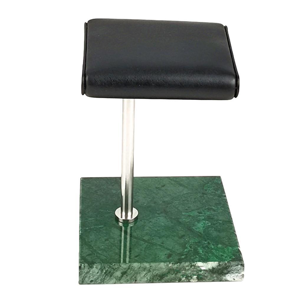2pcs Green Marble Base & PU Watch Holder Stand Placement for Display