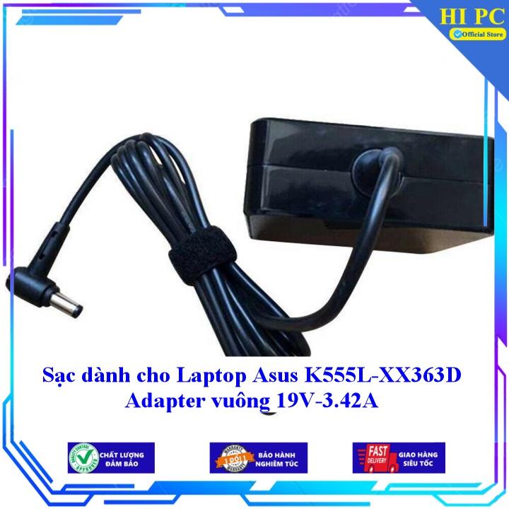 Sạc dành cho Laptop Asus K555L-XX363D Adapter vuông 19V-3.42A - Hàng Nhập khẩu