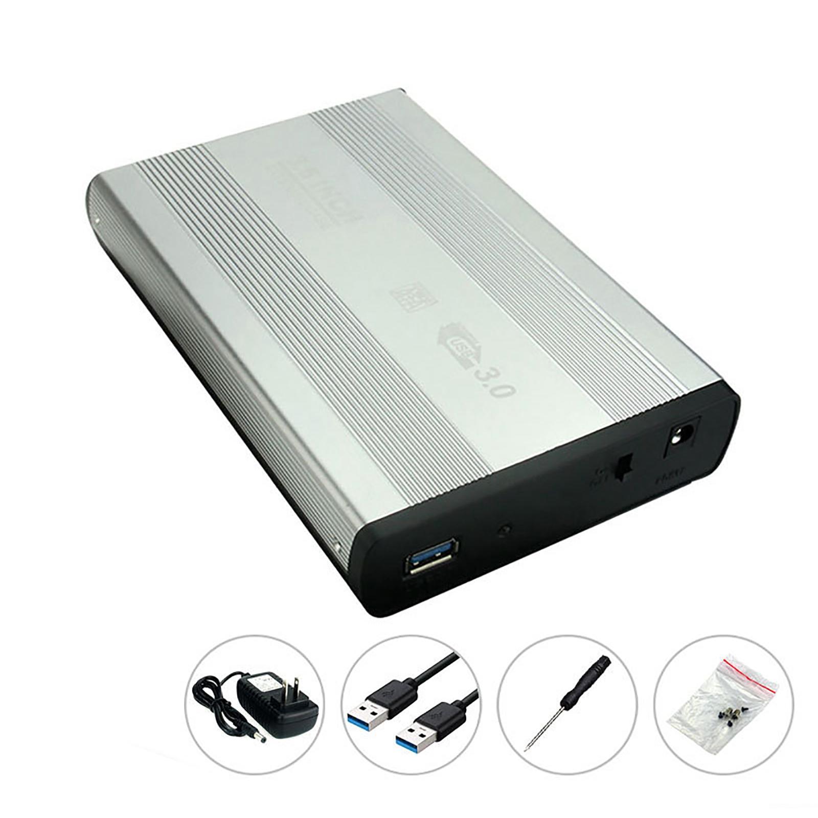 2x USB 3.0 to SATA External 3.5 inch HDD Case Dock Hard Disk HD SSD Box