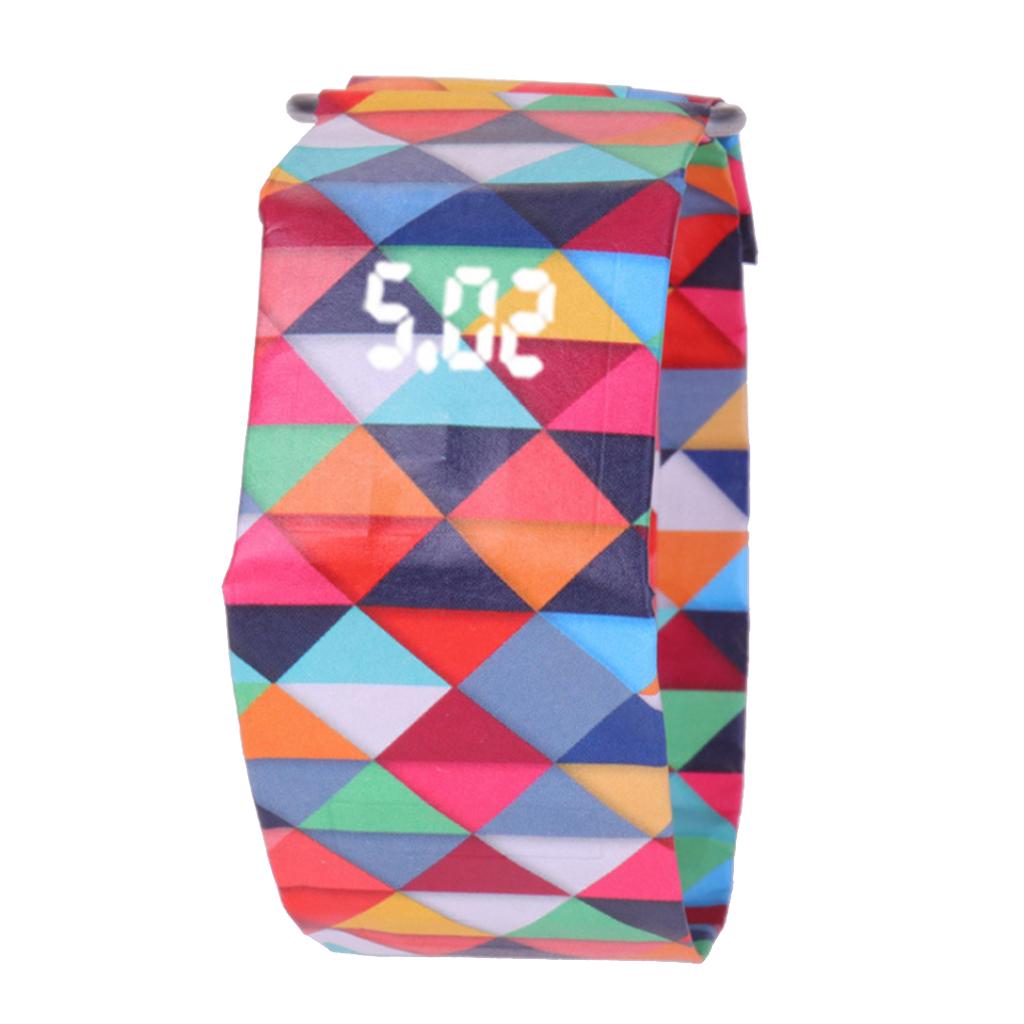 Adult Kids Digital LED Waterproof Paper Wrist Watch