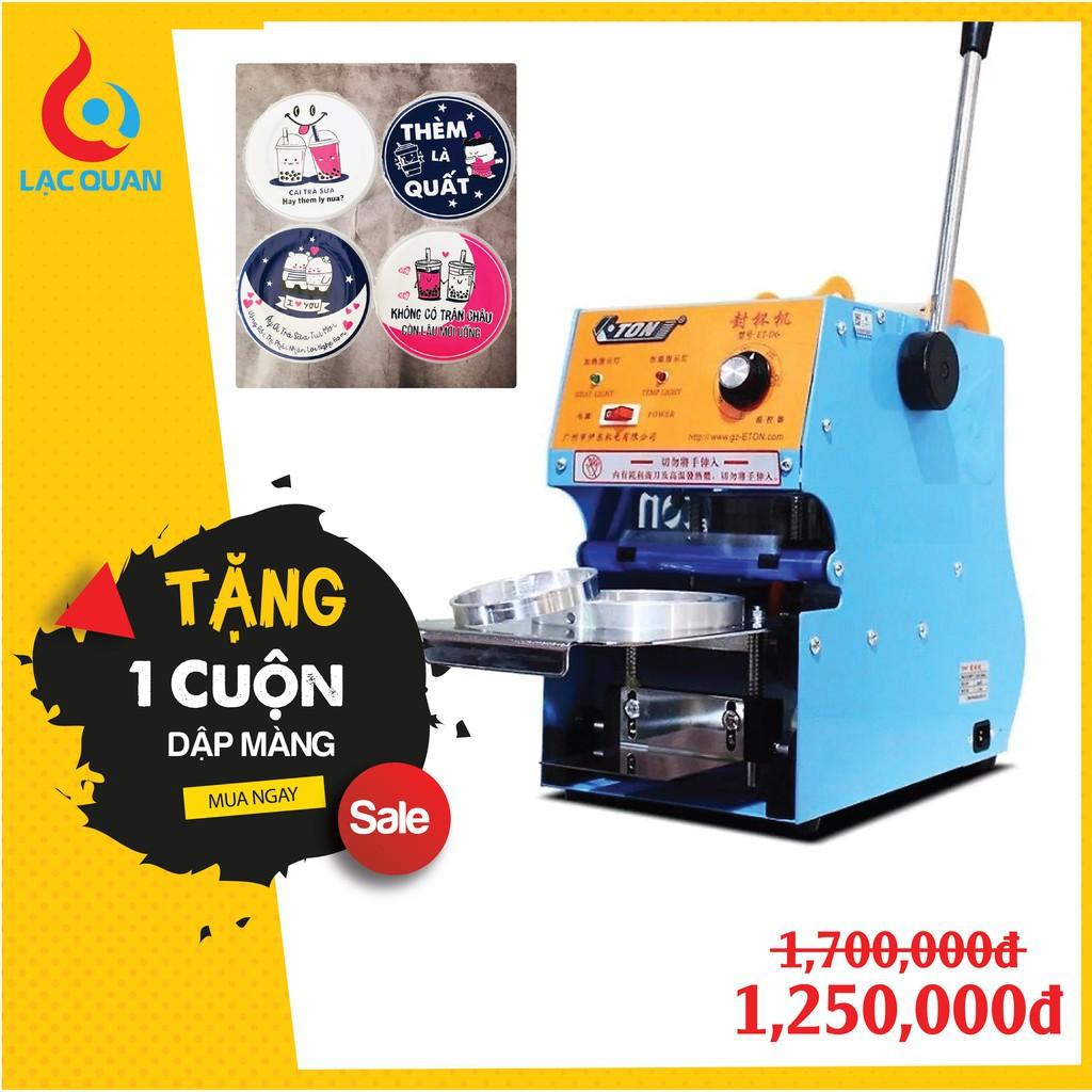 Máy Dập Nắp Cốc, Máy Ép Miệng Cốc Trà Sữa ETON - D7 - TẶNG 1 CUỘN MÀNG DẬP