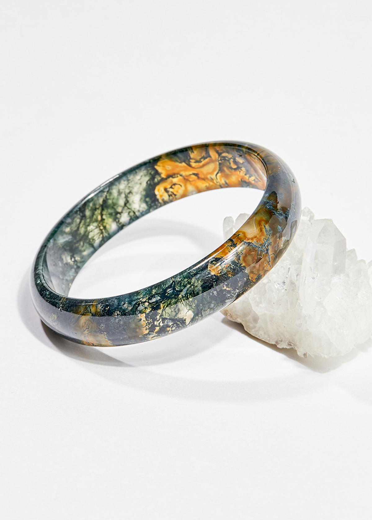 Vòng tay phong thủy đá băng ngọc thủy tảo huyết ni 55 mệnh hỏa , thổ - Ngọc Quý Gemstones