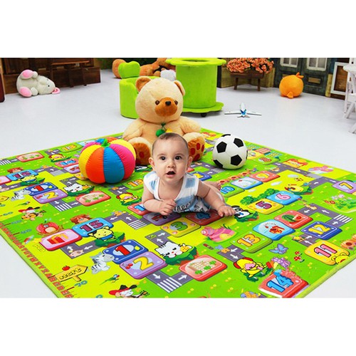 Thảm Chơi Maboshi 2 Mặt Cao Cấp Cho Bé - Kích Thước Lớn 1m8 x 2m