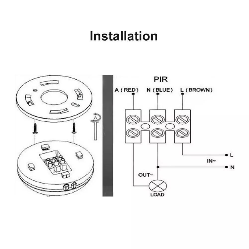 Cảm Biến Chuyển Động Hồng Ngoại PIR 360°, Dùng Cho Đèn 12 VDC