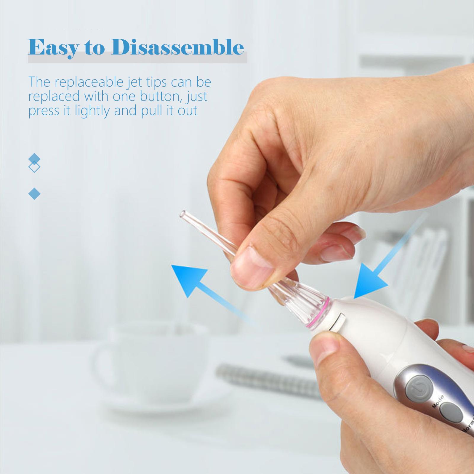 Máy Tăm Nước Làm Sạch Răng Không Dây 3 Chế Độ 220Ml 4 Đầu Phun Tia Có Thể Thay Thế