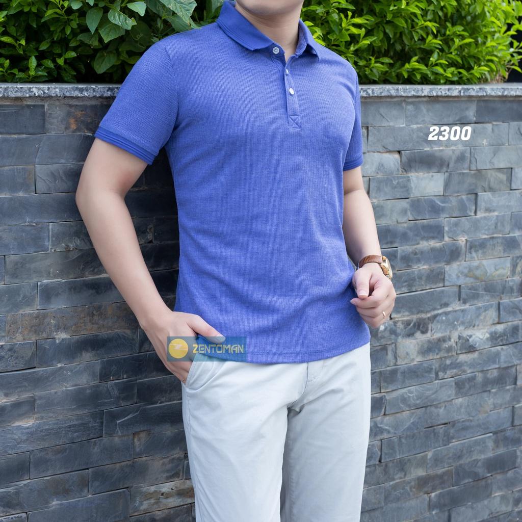 Áo polo nam trơn ZENTOMAN tay ngắn cổ bẻ cotton thun mềm co giãn