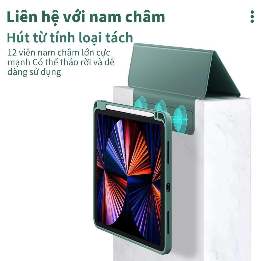 [HÀNG CHÍNH HÃNG] Bao da Ipad ốp lưng Cho iPad Mini6 iPad Gen9 10.2 11 Inch 2021 Ipad Air4 10.9 Vỏ Acrylic Có Thể Tháo Rời