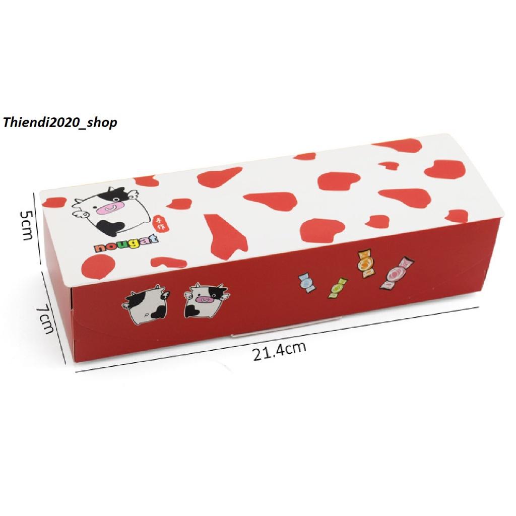 TD56- HỘP ĐỰNG BÁNH KẸO NOUGAT,  SOCOLA CÁC LOẠI 5X7X21.4CM