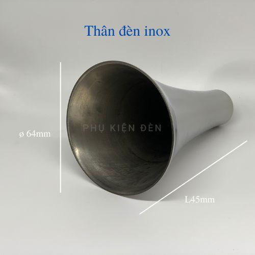 Thân đèn inox dài 185mm, thân đèn bàn trang trí inox 304