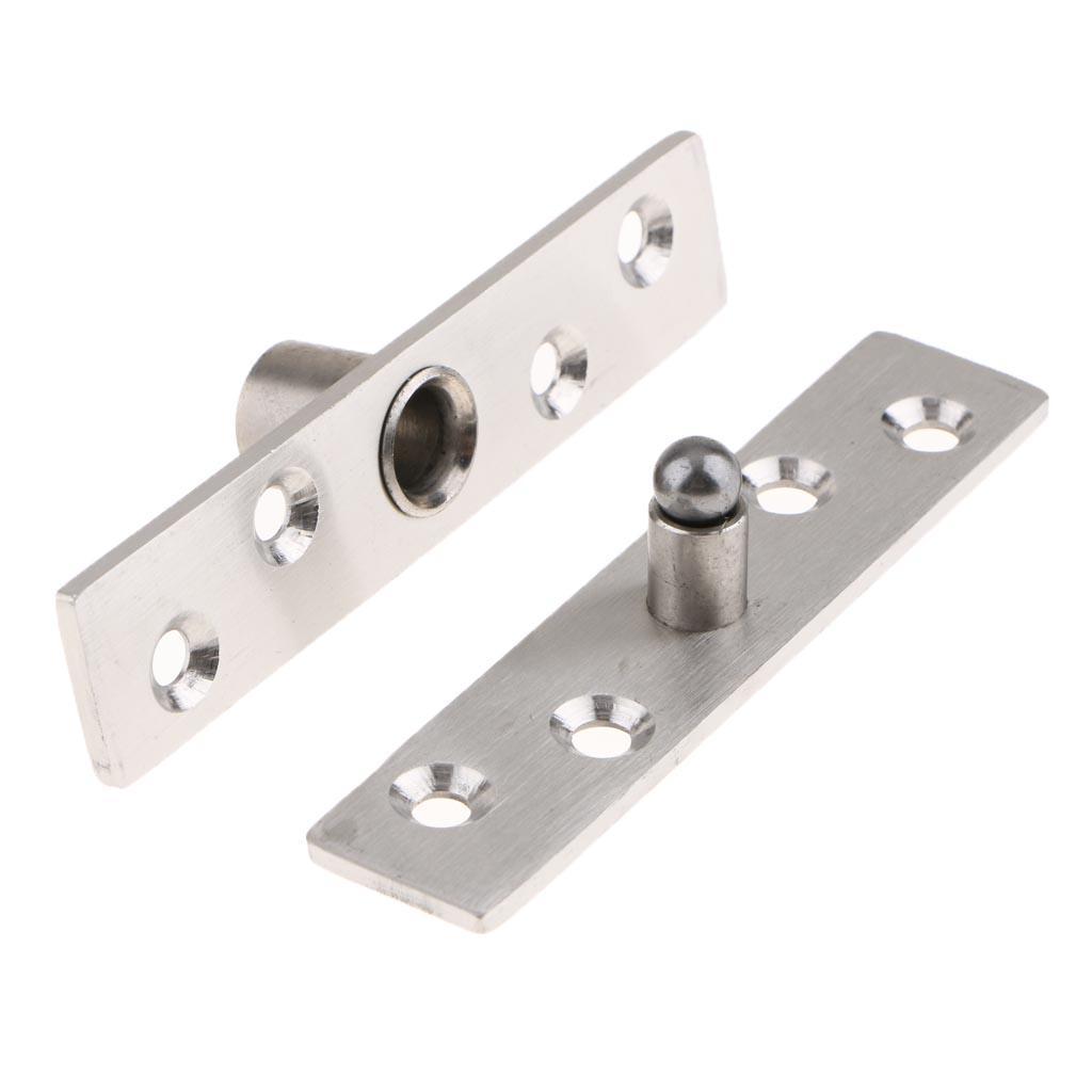 6Pc Stainless Steel Door Hinge 360 Degree Rotating Hinges  Silver