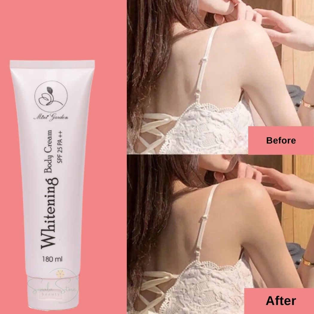 Kem Body Dưỡng Trắng Da Toàn Thân Men Bia MiniGarden Whitening Body Cream Làm Trắng Bật Tông Da Tự Nhiên Chống Nắng SPF 25+/PA+++ Kháng Nước Không Trôi Nhanh Thấm Không Bết Rit Thành Phần An Toàn Vừa Dưỡng Trắng Vừa Makeup Cho Da SONALA