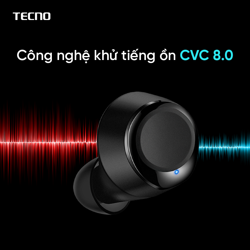 [Quà tặng không bán] Tai Nghe Bluetooth TECNO TWS Earphone BDE01 - Hàng Chính Hãng