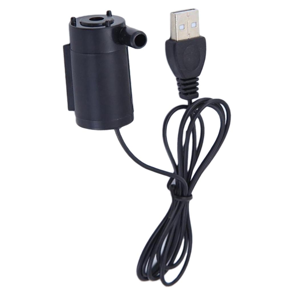 Mini DC3V-6V USB Lưu Thông Nước Bơm Chìm Với 1 M Dùng Cho Cá, lưu Thông Nước/Ngang Đen
