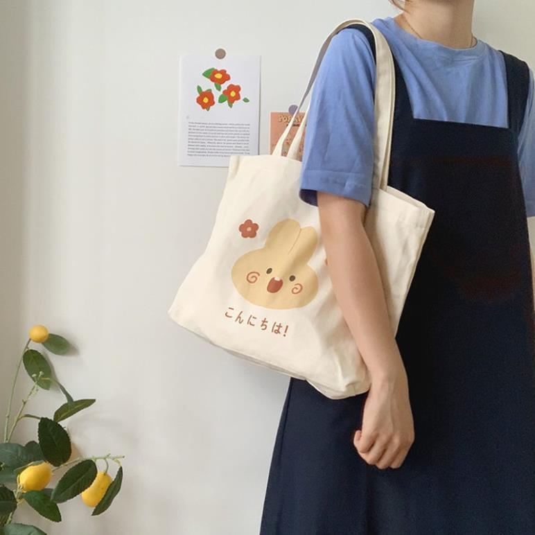 Túi vải tote nam nữ Unisex chất Canvas Đeo Vai Form Ngang N.G.Os