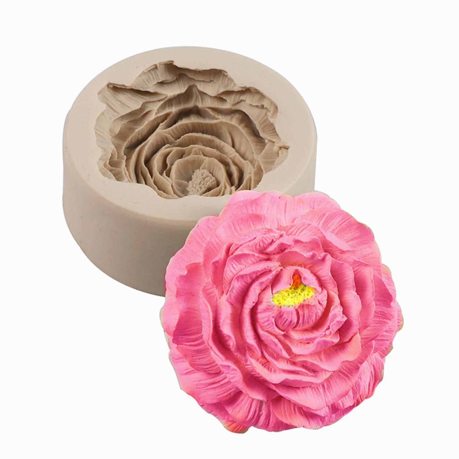 Rose Flower Mold DIY Candle Mould Clay Craft Candy Chocolate Making Tool
