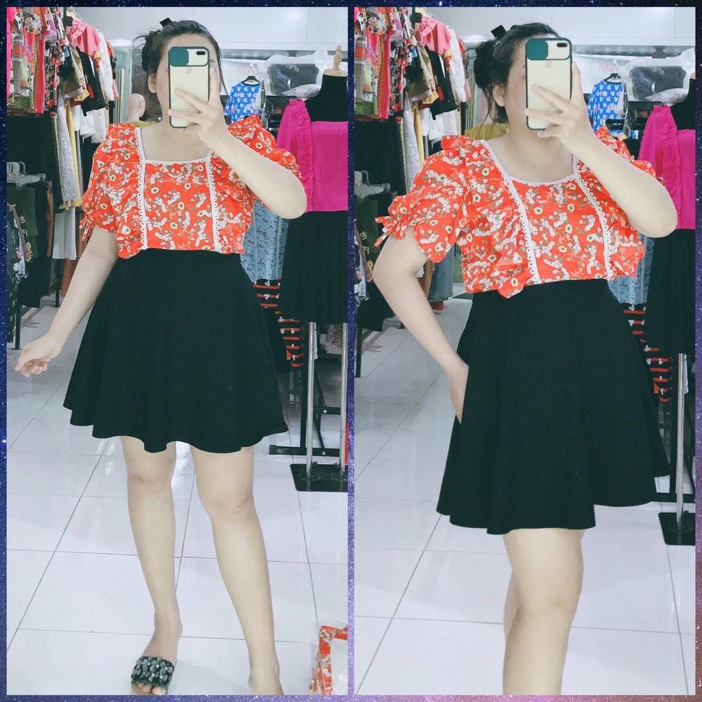 ÁO HOA BÁNH BÈO VIỀN REN BIGSIZE