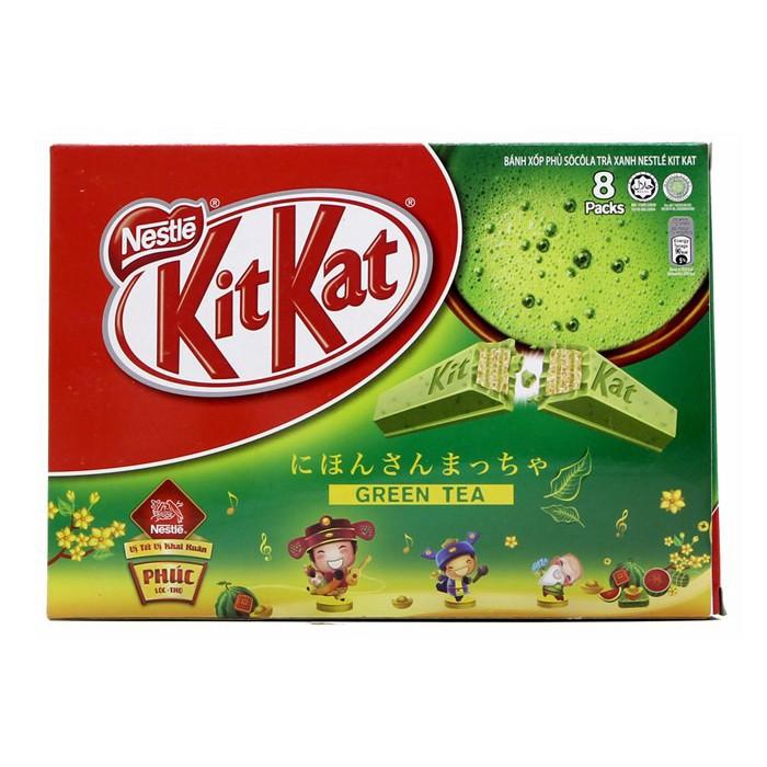 Bánh xốp Kitkat Trà xanh 136g (8 gói)