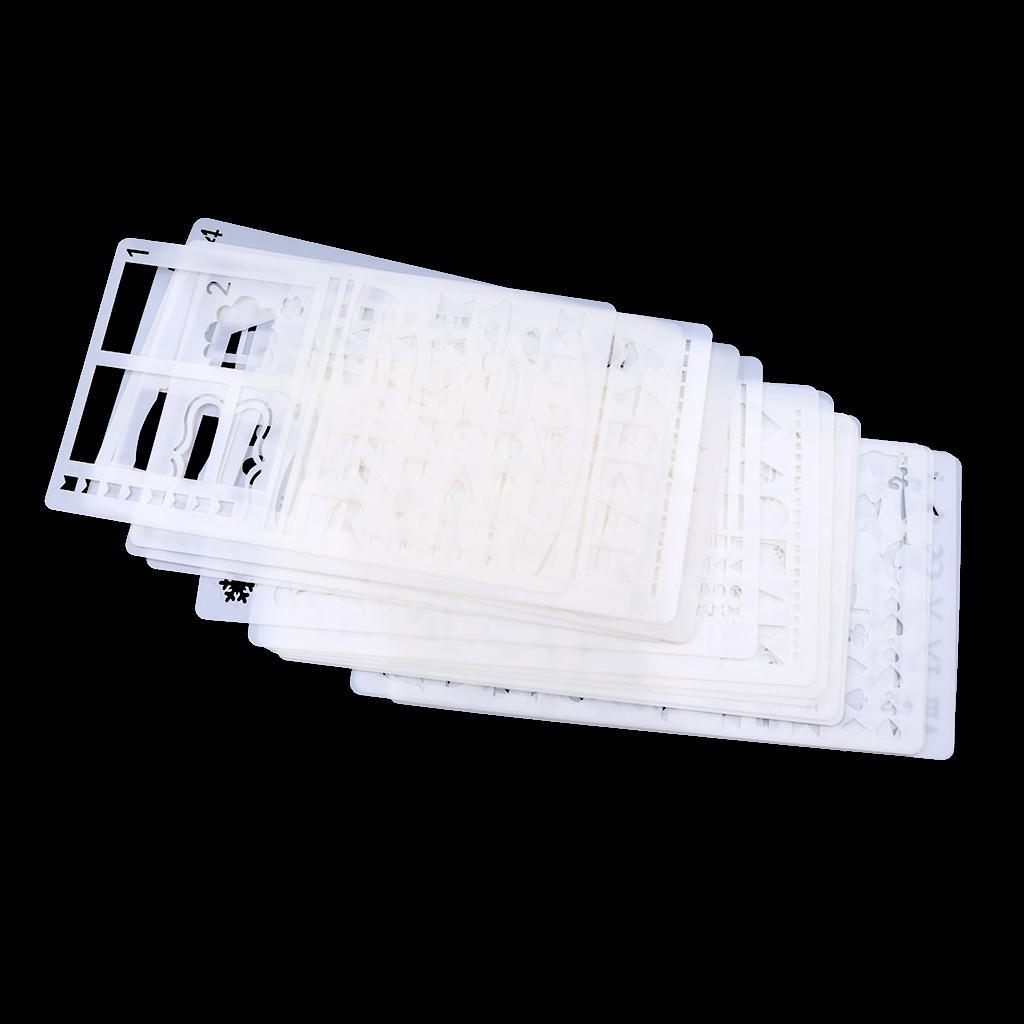 20 Pieces Plastic Journal Stencils Drawing Template for Planner/Journaling/Scrapbooking/Notebook/Diary/Card/Art