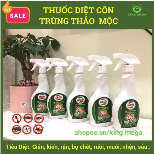 Thuốc diệt côn trùng từ thảo mộc TinTin - Diệt Gián, kiến, rận, bọ chét, ruồi, muỗi, nhện, sâu - An Toàn Hiệu Quả 100%