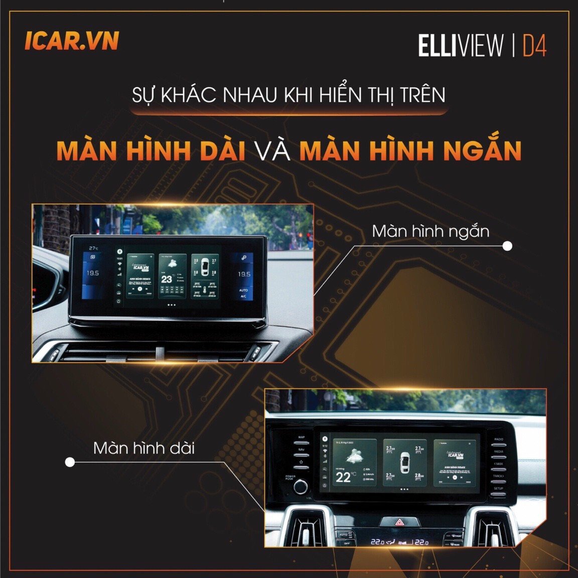 Hộp Box Ô Tô Icar Elliview D4 - Biến Màn hình Zin Thành Màn Hình Android.