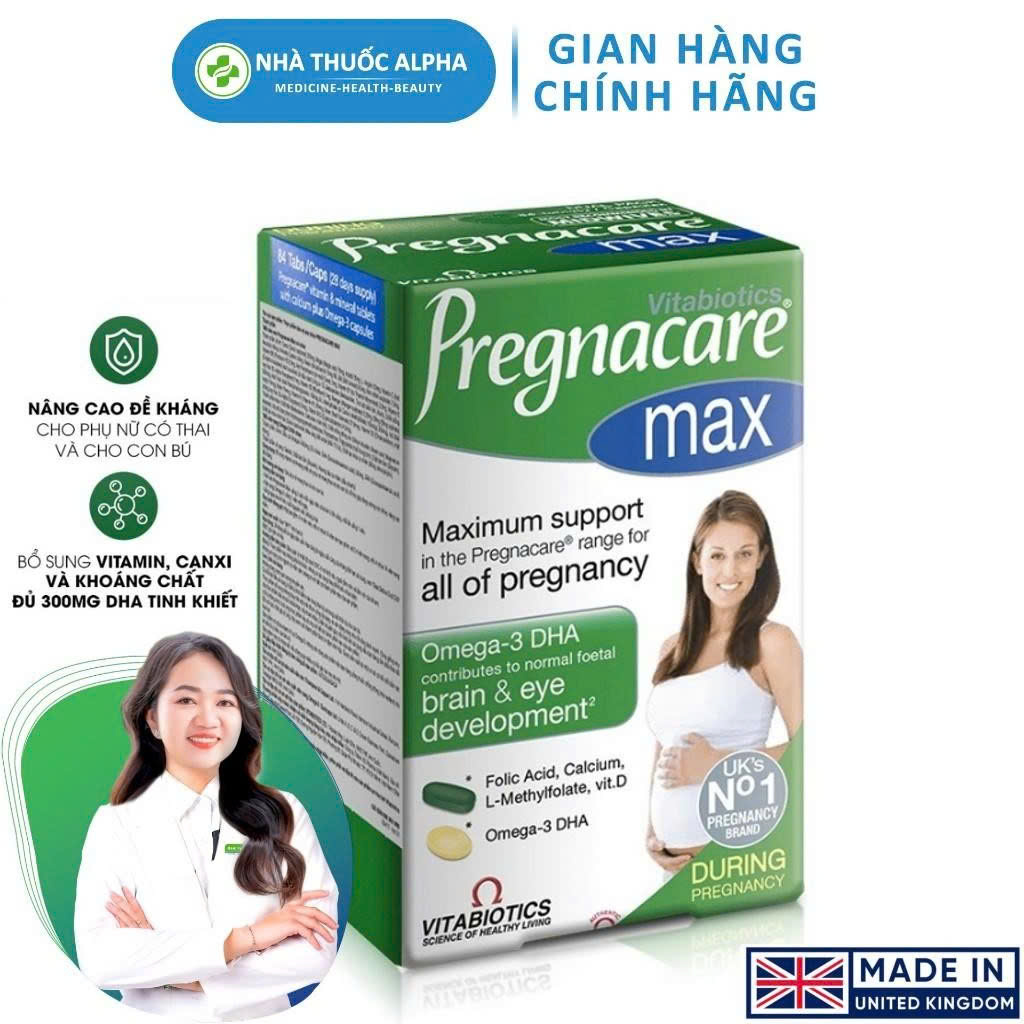 Viên Uống Vitamin bà bầu Vitabiotics Pregnacare Max 84 viên